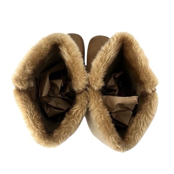 Jellypop Tan Fur Suede Winter Boots Size 7 - Picture 2 of 5